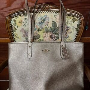 Coach Shimmering Rose Gold Tote